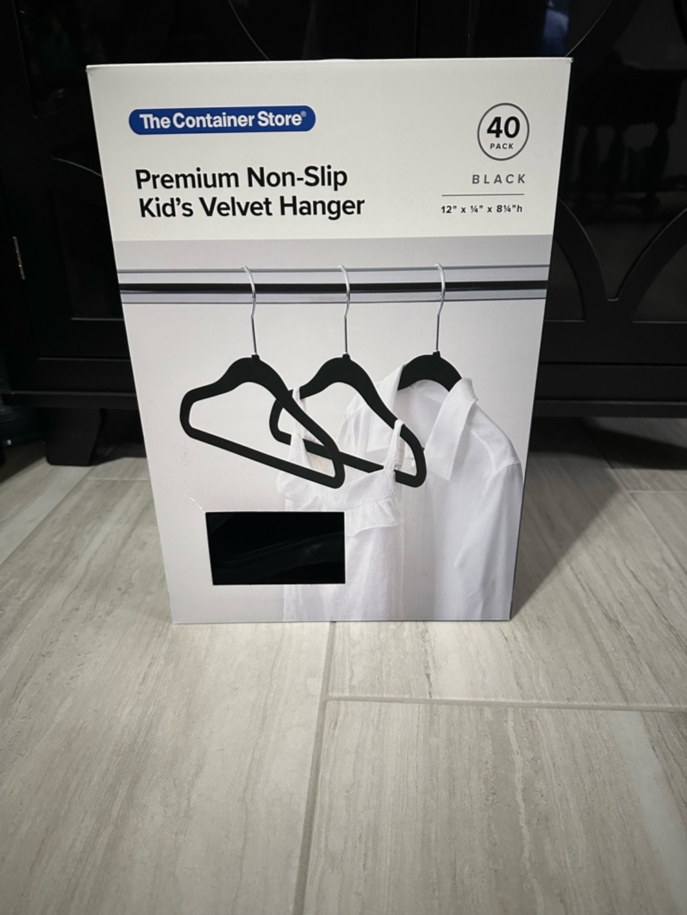 The Container Store Velvet Kids Hangers Set - Black with Assorted Pastel Accents